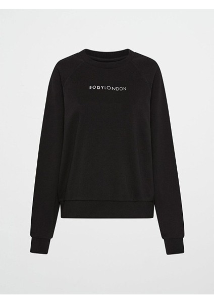 Pamuklu Normal Kalıp Oversize Günlük Siyah Sweatshirt fiyatları