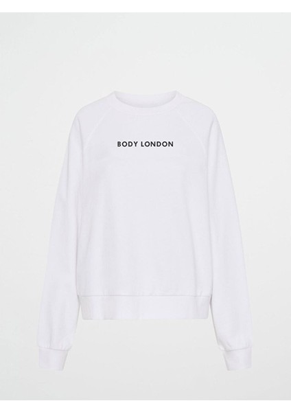 Standart Logolu Sweatshirt - Beyaz indirimleri