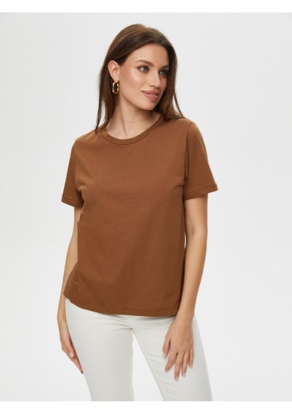 %100 Pamuk Yuvarlak Yaka T-Shirt S25TSH008 fiyatları