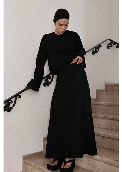 Siyah Serena Kloş Etek