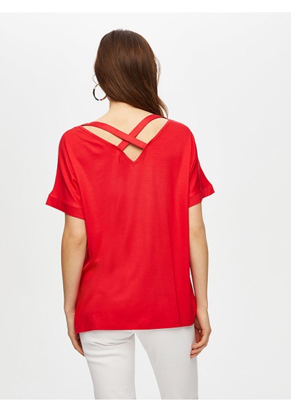 Yuvarlak Yaka Düşük Kollu T-Shirt 003