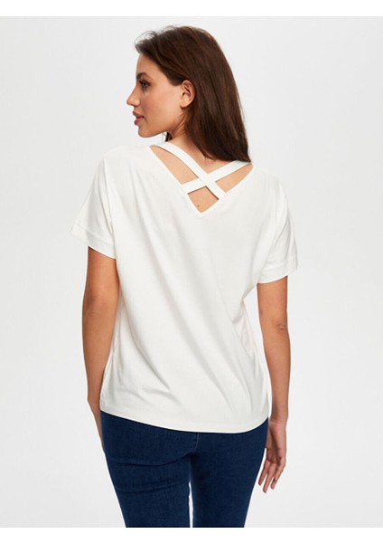Yuvarlak Yaka Düşük Kollu T-Shirt B00003-1 modelleri