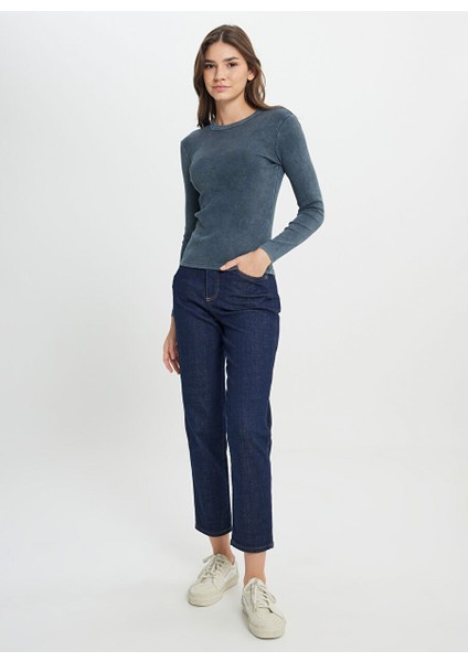 Indigo Kadın Relaxed T-Shirt W242576315 Indigo T-Shirt