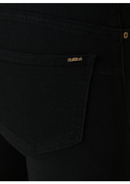 Normal Bel Dar Paça Slim Fit Siyah Kadın Denim Pantolon 1087450 fırsatları