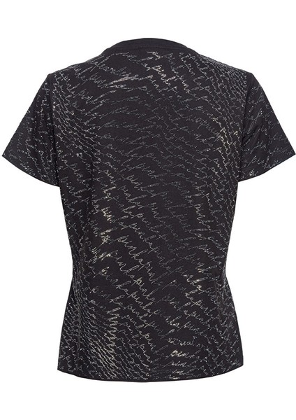 Bisiklet Yaka Düz Siyah Kadın T-Shirt 100535 fiyatları