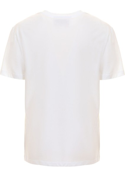 Bisiklet Yaka Baskılı Beyaz Kadın T-Shirt 75CBHT09 fiyatları