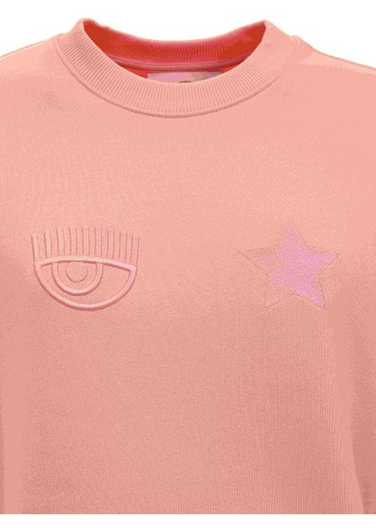 Bisiklet Yaka Düz Pembe Kadın Sweatshırt 75CBIT05 fiyatları