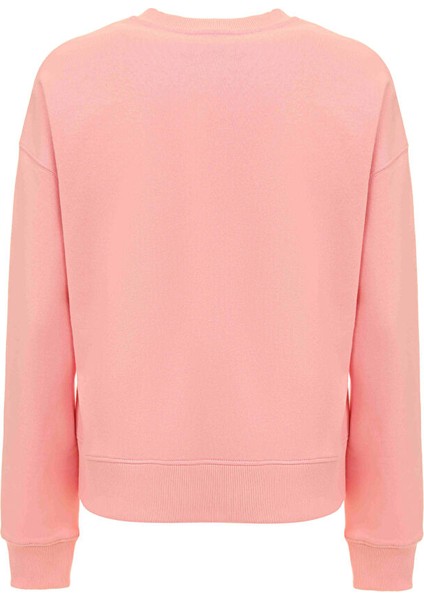 Bisiklet Yaka Düz Pembe Kadın Sweatshırt 75CBIT05 modelleri