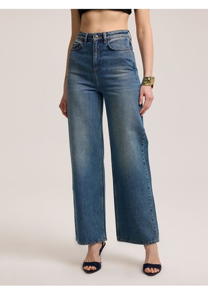 Geniş Paça Mavi Denim fiyatları