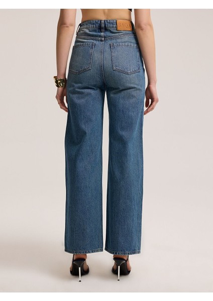 Geniş Paça Mavi Denim fırsatları