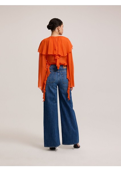Düz Paça Lacivert Denim modelleri