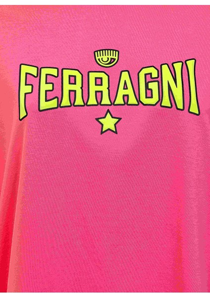 Bisiklet Yaka Baskılı Pembe Kadın T-Shirt 75CBHT04 fiyatları