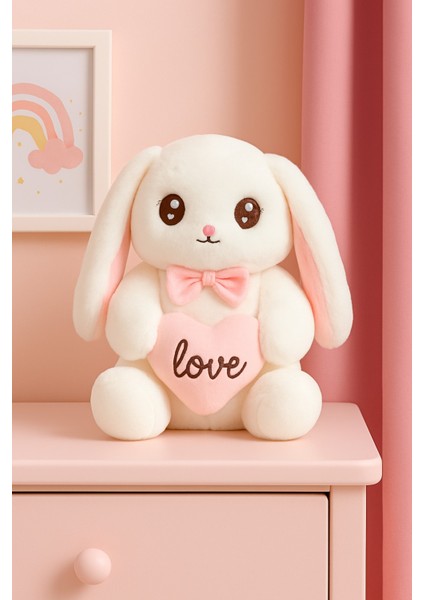 Kawaii Gözlü Tavşan Peluş, Uyku Arkadaşı Peluş 50 Cm