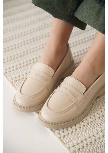 Sunny Premium Kadın Bej Loafer indirimleri
