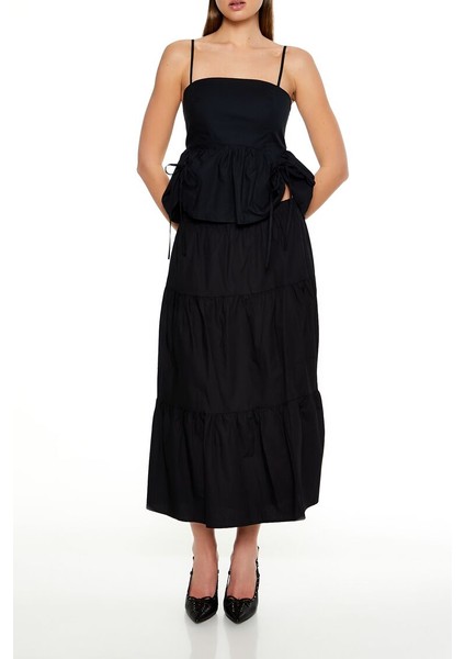 Poplin Fırfırlı Bluz