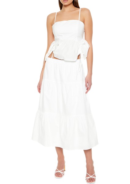 Poplin Fırfırlı Bluz