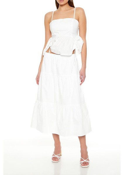 Poplin Fırfırlı Bluz