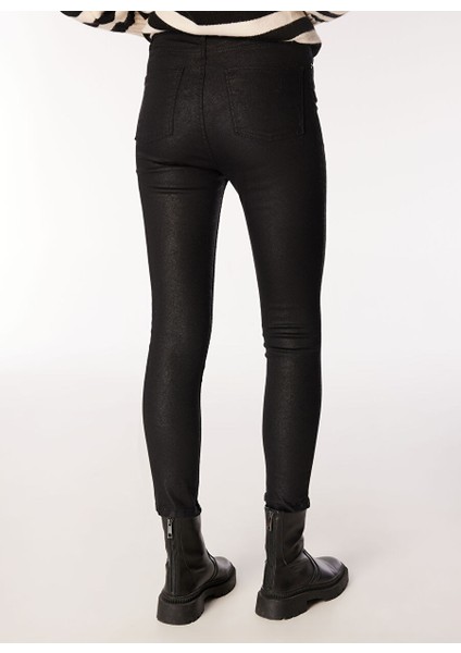 Siyah Yüksek Bel Skinny Fit Kadın Denim Pantolon F3WL-PNT40 indirimleri