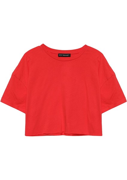 Crop Tişört Mercan