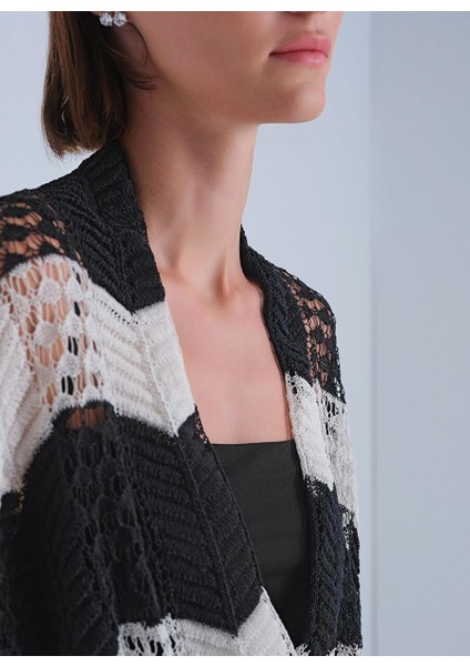 Ajurlu Kuşaklı Multi Kimono Hırka