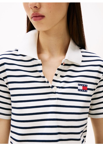 Beyaz Kadın Slim Fit T-Shirt DW0DW213630FC fiyatları