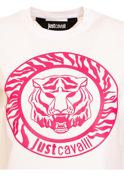 Bisiklet Yaka Baskılı Beyaz Kadın T-Shirt 74PBHF04 fiyatları