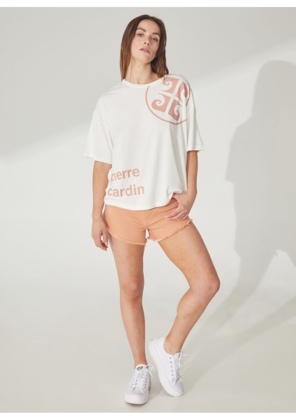 Bisiklet Yaka Bej Kadın T-Shirt Rota