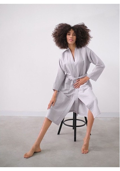 Serenity Kimono Açık Gri