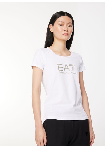 Bisiklet Yaka Düz Beyaz Kadın T-Shirt 8NTT66 modelleri