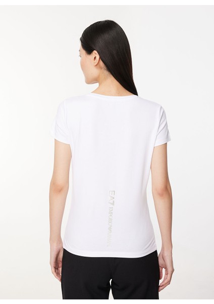 Bisiklet Yaka Düz Beyaz Kadın T-Shirt 8NTT66 indirimleri