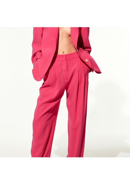 Tina Wide-Leg Pantolon Bubble Gum Pink