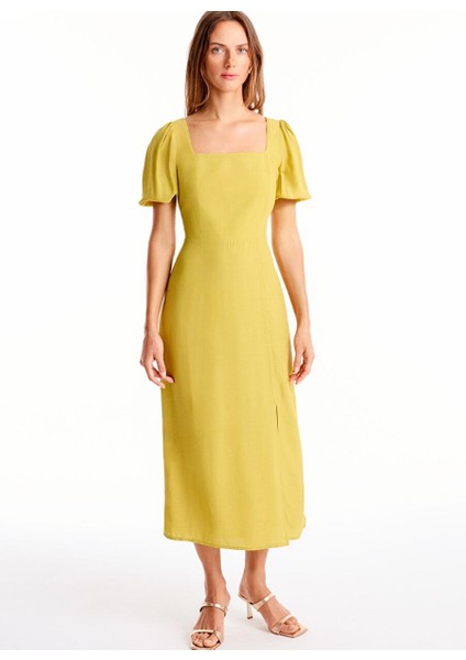 Fistik Dears Regular Fit Midi Boy Elbise