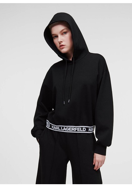 Bisiklet Yaka Düz Siyah Kadın Sweatshırt 230W1807 modelleri