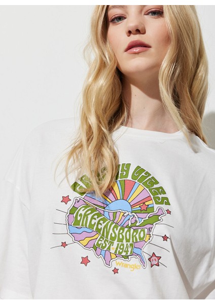 Bisiklet Yaka Ekru Kadın T-Shirt W231328102 fiyatları