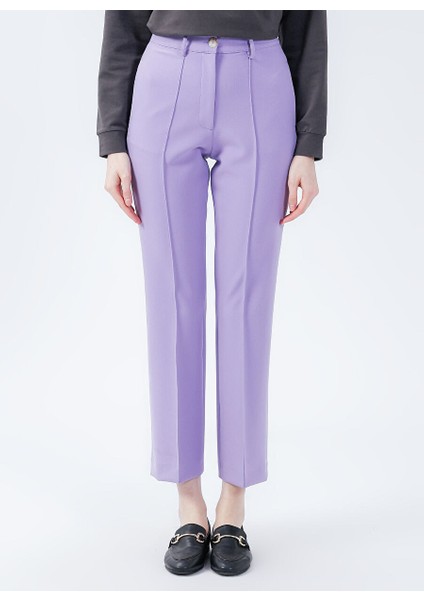 Normal Bel Basic Lila Kadın Pantolon 1085630
