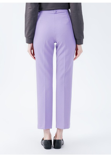 Normal Bel Basic Lila Kadın Pantolon 1085630
