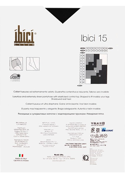 Ibici 15 Den. Görünmez Külotlu Çorap