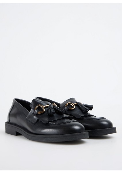 Siyah Kadın Deri Loafer 5027621-052 fiyatları