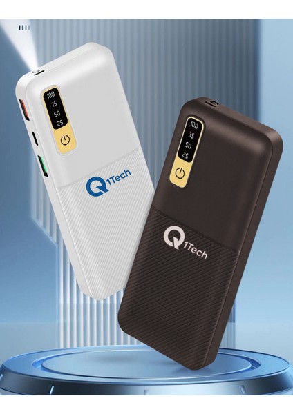 20.000 Mah Powerbank - El Feneri - LED Göstergeli - Hızlı Şarj