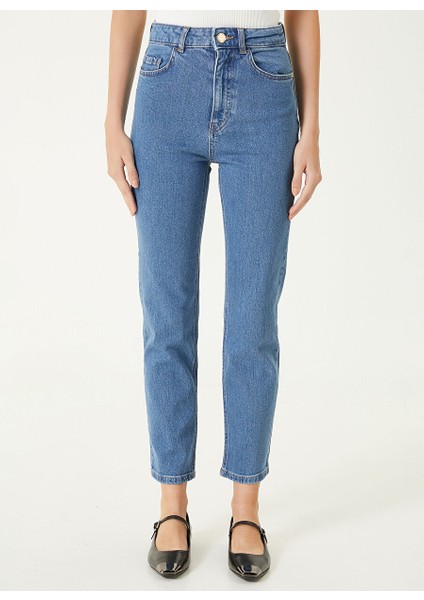 Açık Indigo Kadın Straight Denim Pantolon 1090209 fiyatları