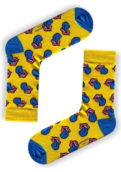 7'li Happy Socks Renkli Desenli Tasarım Çorap modelleri