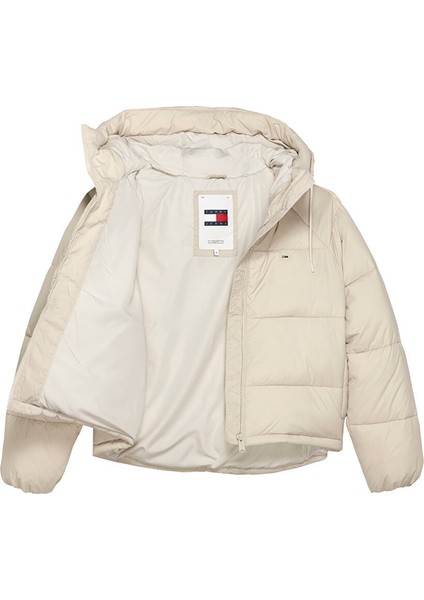 Dik Yaka Krem Kadın Puffer Mont Tjw Vaıl Puffer Ext