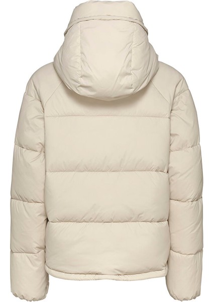 Dik Yaka Krem Kadın Puffer Mont Tjw Vaıl Puffer Ext