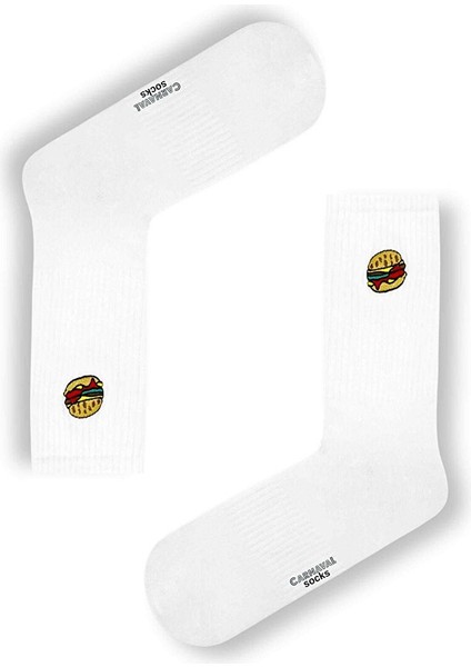 6'lı Fast Food Nakışlı Çorap Seti modelleri