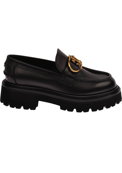 Siyah Kadın Deri Loafer Harry W
