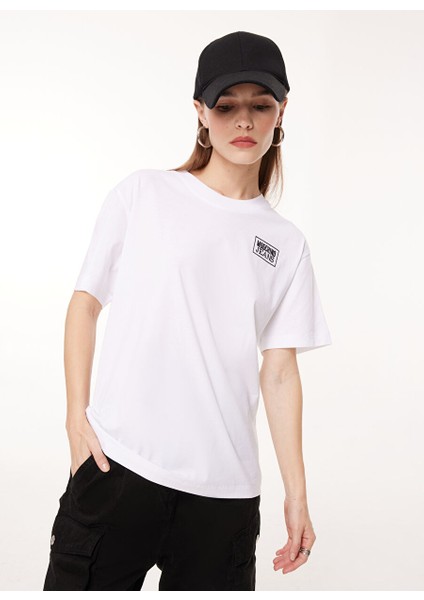 Bisiklet Yaka Düz Beyaz Kadın T-Shirt A0709 fiyatları