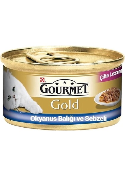 Gourmet Gold Okyanus Balıklı Yetişkin Konserve Kedi Maması 85 gr
