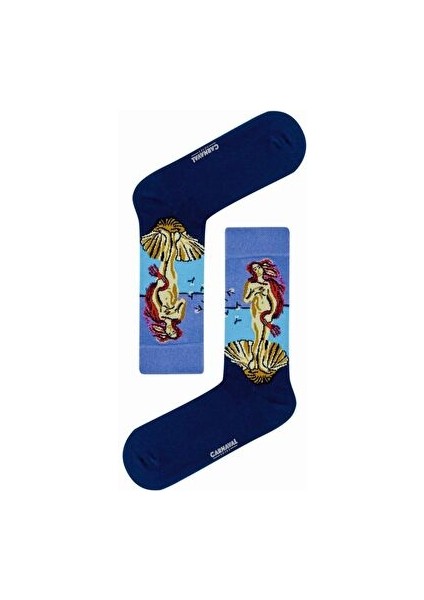 7'li Art Socks-3 Desenli Renkli Çorap Kutusu