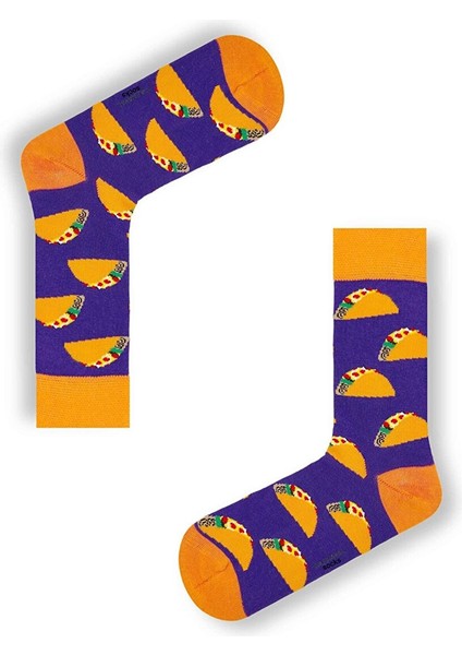 5'li Fast Food -2 Desenli Renkli Çorap Kutusu fiyatları