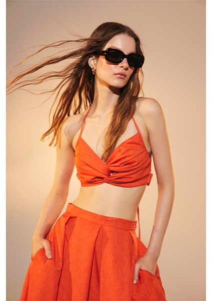 June Top Spicy Orange